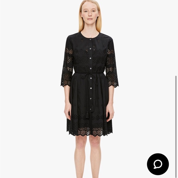 Theory structured eyelet shirt dress cotton size 2 - Picture 4 of 15